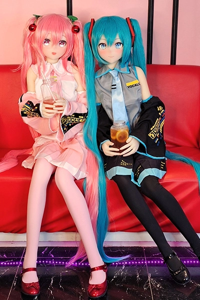 two cute female anime dolls