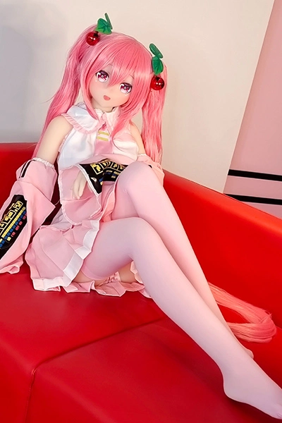 pink clothes anime doll beautiful legs