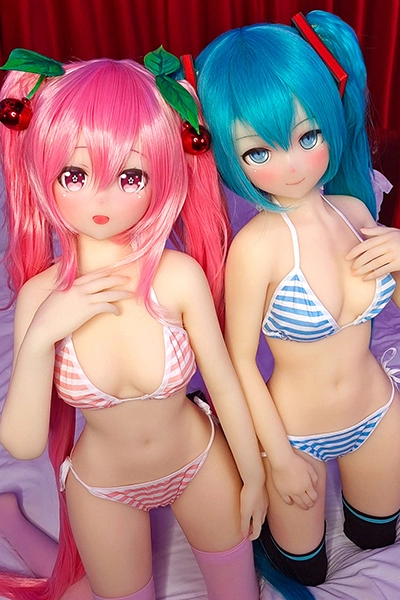  two anime dolls with underwears