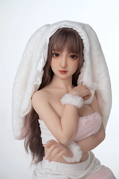 AXB Cute Sex Doll White Skin TPE Love Doll Young Bunny Girl 130cm
