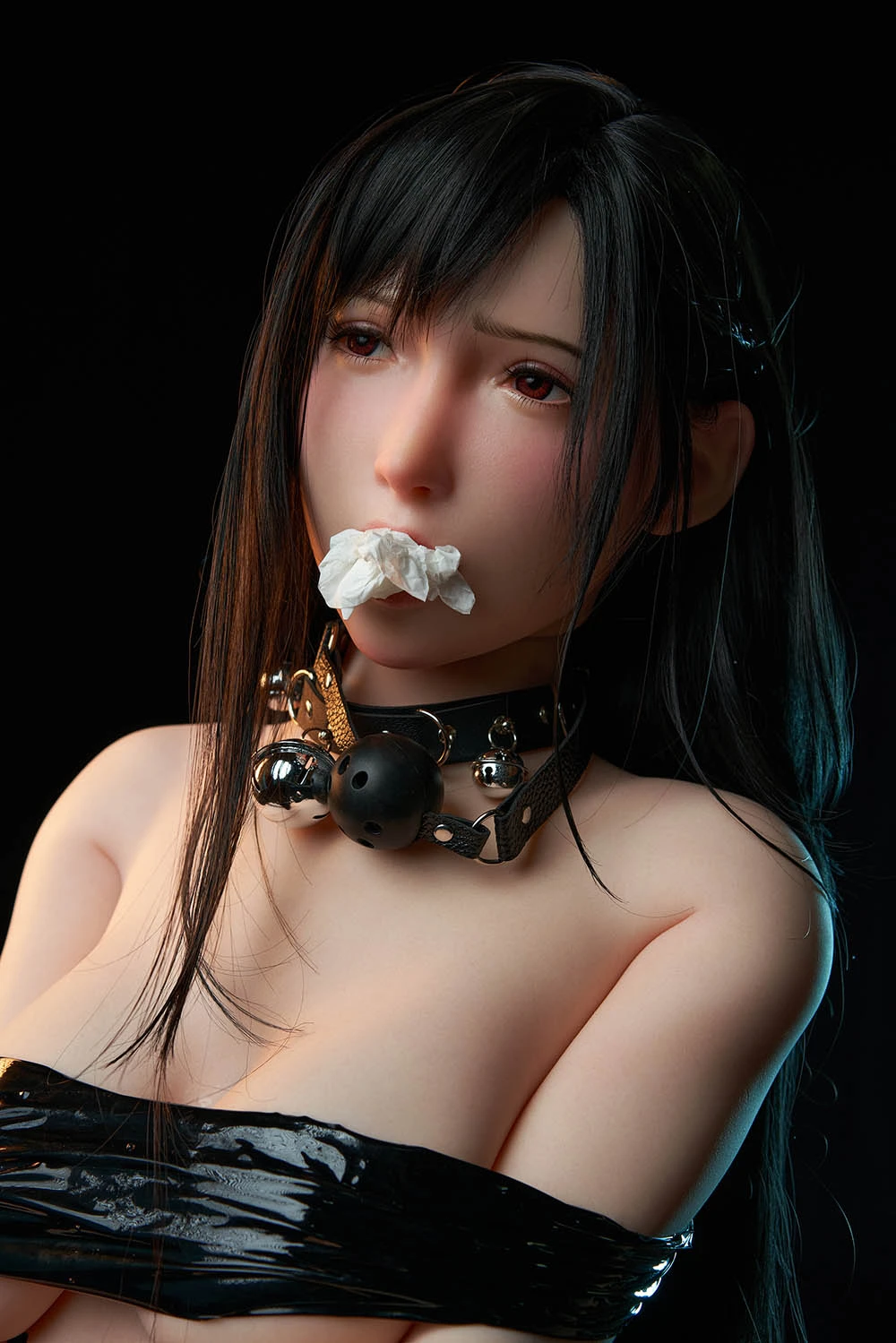  sexdoll mouth covered with tissue