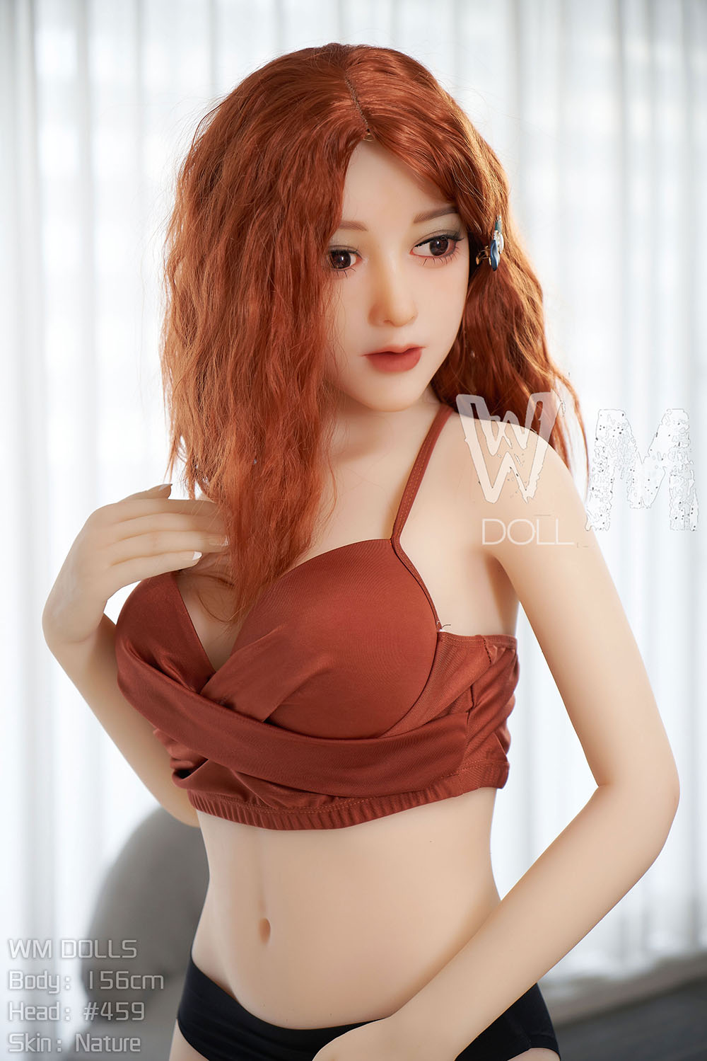 WM Doll Red Hair Young Sex Doll C-Cup TPE Real Doll Jonna 156cm